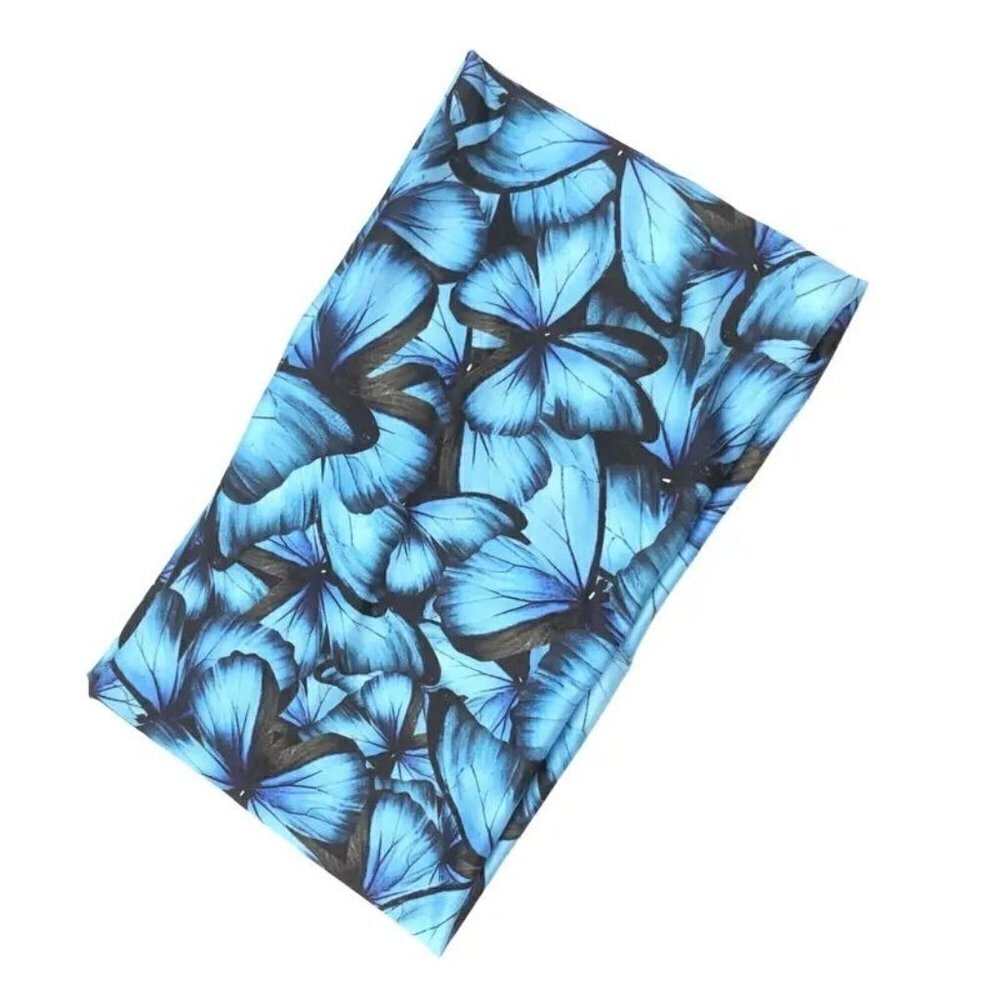Bohemian Style Wide Stretch Butterfly Headband (Blue)